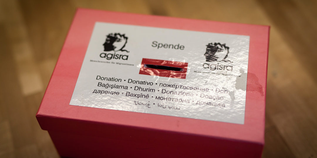 Spendenbox von Agisra